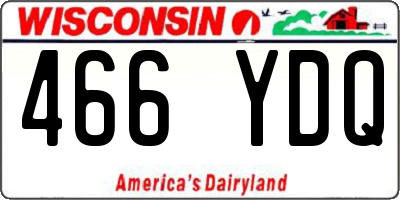 WI license plate 466YDQ