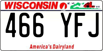 WI license plate 466YFJ