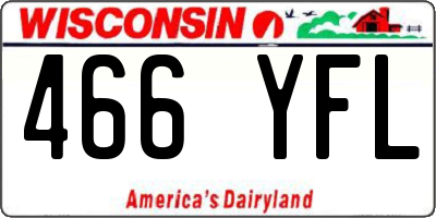 WI license plate 466YFL