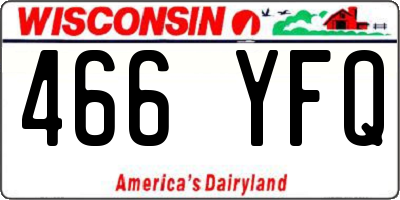 WI license plate 466YFQ