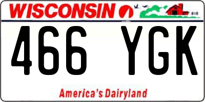 WI license plate 466YGK
