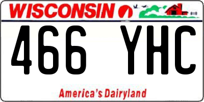 WI license plate 466YHC