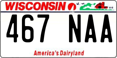 WI license plate 467NAA