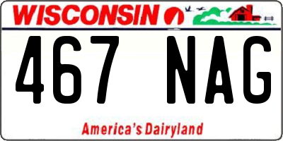 WI license plate 467NAG