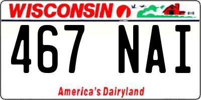 WI license plate 467NAI