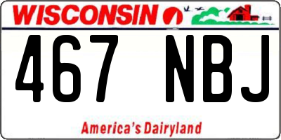 WI license plate 467NBJ
