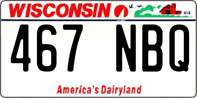 WI license plate 467NBQ