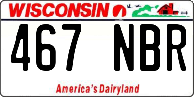 WI license plate 467NBR