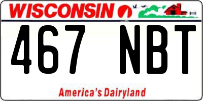 WI license plate 467NBT