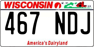 WI license plate 467NDJ