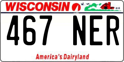 WI license plate 467NER