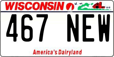 WI license plate 467NEW