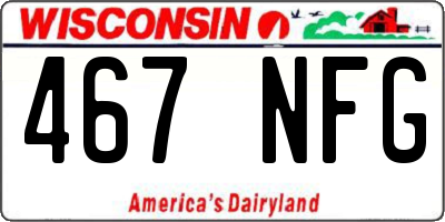 WI license plate 467NFG