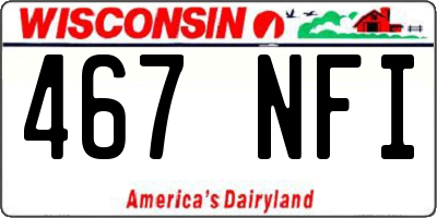 WI license plate 467NFI