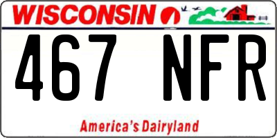WI license plate 467NFR