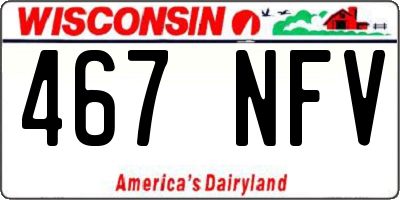 WI license plate 467NFV