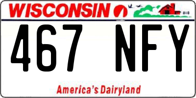 WI license plate 467NFY