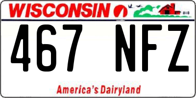WI license plate 467NFZ