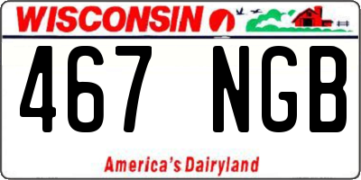 WI license plate 467NGB