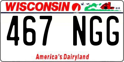 WI license plate 467NGG