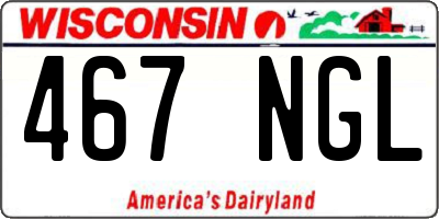 WI license plate 467NGL