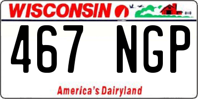 WI license plate 467NGP