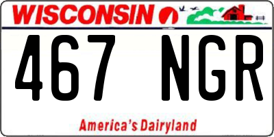 WI license plate 467NGR