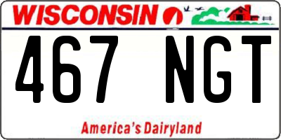 WI license plate 467NGT