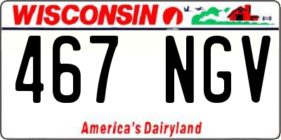WI license plate 467NGV