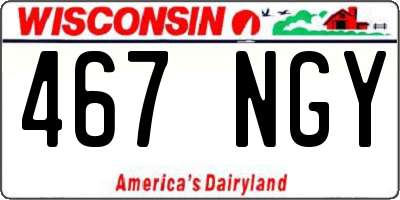WI license plate 467NGY