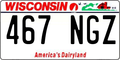 WI license plate 467NGZ