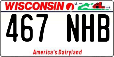 WI license plate 467NHB