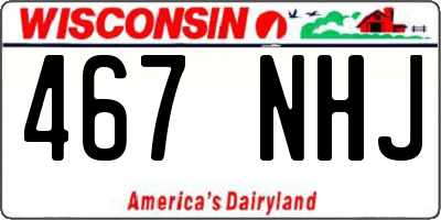 WI license plate 467NHJ