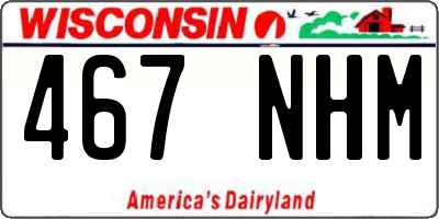 WI license plate 467NHM