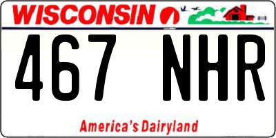 WI license plate 467NHR