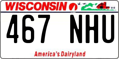 WI license plate 467NHU
