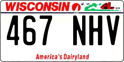 WI license plate 467NHV