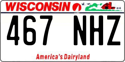 WI license plate 467NHZ