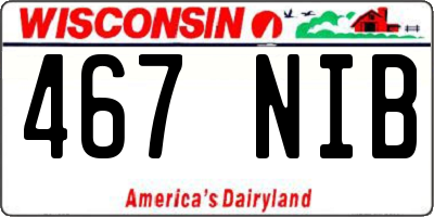 WI license plate 467NIB