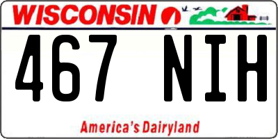 WI license plate 467NIH