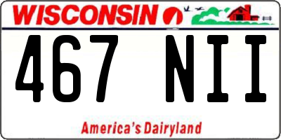 WI license plate 467NII