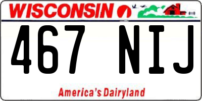 WI license plate 467NIJ