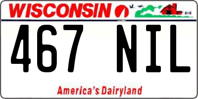 WI license plate 467NIL