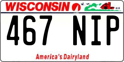 WI license plate 467NIP