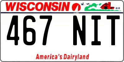 WI license plate 467NIT
