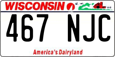 WI license plate 467NJC