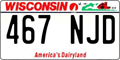 WI license plate 467NJD
