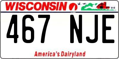WI license plate 467NJE