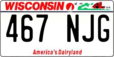 WI license plate 467NJG