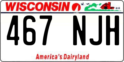 WI license plate 467NJH